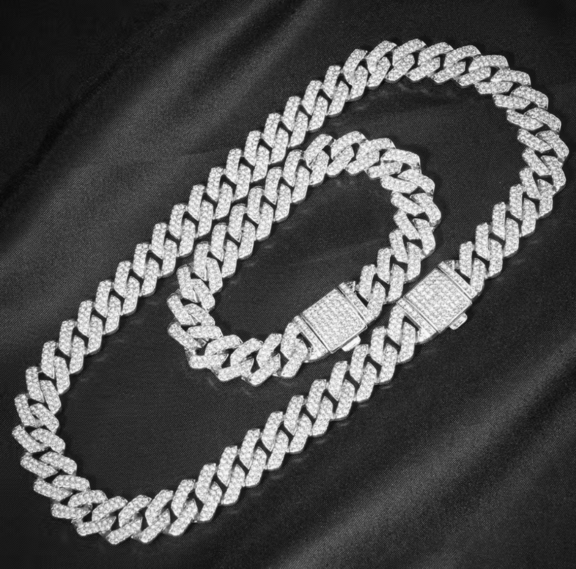 Iced Cuban Chain & Diamond Watch Set (Luxury Hip-Hop Jewelry Set) - Image 5