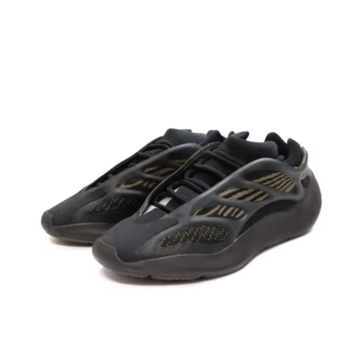 Sleek Foam Runner–Style Sneakers (Black & Sand) - Image 3
