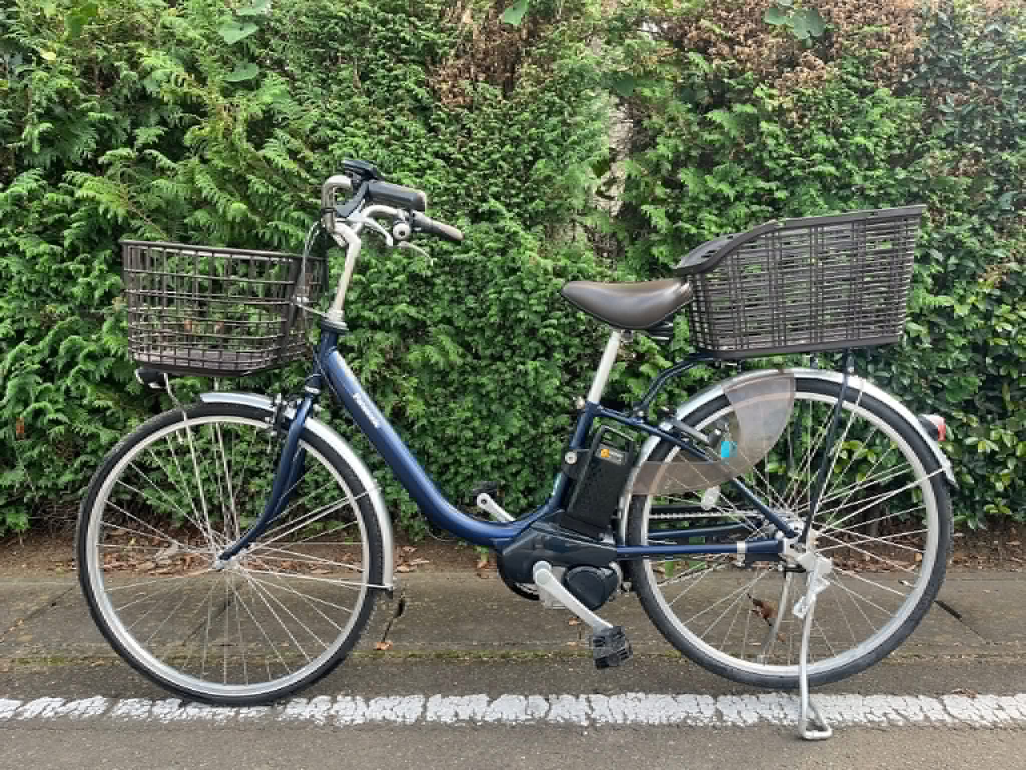Electric City Bike with Front & Rear Basket