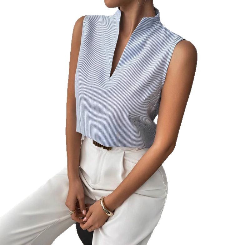 Stylish Minimalist Slim Fit Sleeveless Top For Women - Image 5